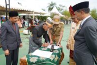 Penandatanganan MoU Kemenag Tanbu dengan Disdukcapil