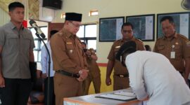 Bupati Kotabaru Kembali Kukuhkan Kades dan BPD Kecamatan Tahun 2024