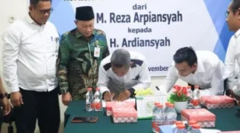Asisten Ekobang Hadiri Serah Terima Jabatan Komisaris PT Nusantara Batulicin