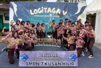 Sabet 18 Piala, Pramuka SMP Negeri 7 Kusan Hilir Bangga Raih Juara Umum Logitaga V