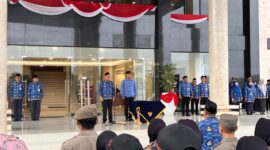 H.Sayed Jafar Pamitan Saat Memimpin Apel Hari Kesadaran