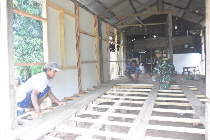 Rehab RTLH di Desa Talusi Dalam Rangka TMMD Ke-123