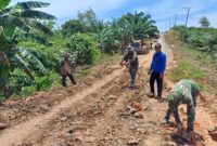 Satgas TMMD ke-123 Kejar Target Sasaran fisik utama Pengerasan Jalan