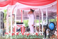 Bupati Andi Rudi Latif Inspektur Upacara HUT ke-80 RI di Tanah Bumbu