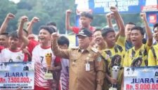 Drama Final Bupati Cup 2025: Surya Samudra FC Hantam Bhayangkara FC, Bupati Rusli Tutup Turnamen
