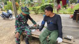 Cegah Keletihan Prajurit, Satgas TMMD Kodim 1022/Tanah Bumbu Gelar Pemeriksaan Kesehatan Rutin