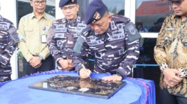 Pemkab Kotabaru Hadiri Peresmian Gedung Olahraga Lanal Kotabaru oleh Komando Daerah Angkatan Laut (Dankodaeral) XIII