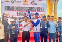 Pemkab Kotabaru Sambut Kirab Obor PORPROV XII Kalsel di Siring Laut,Kobarkan Semangat Sportivitas dan Persatuan