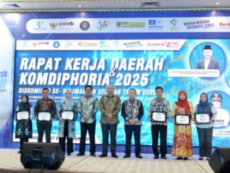 Tanah Bumbu Raih Dua Penghargaan Keamanan Siber dari BSSN dalam Rakerda Kominfo Kalsel 2025