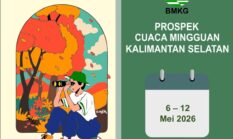 BMKG: Waspadai Hujan Disertai Petir dan Angin Kencang di Kalsel Periode 6–12 Mei 2026