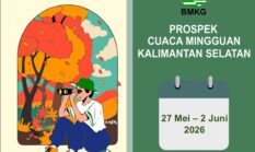 BMKG: Kalsel Berpotensi Diguyur Hujan Disertai Petir dan Angin Kencang Hingga Awal Juni