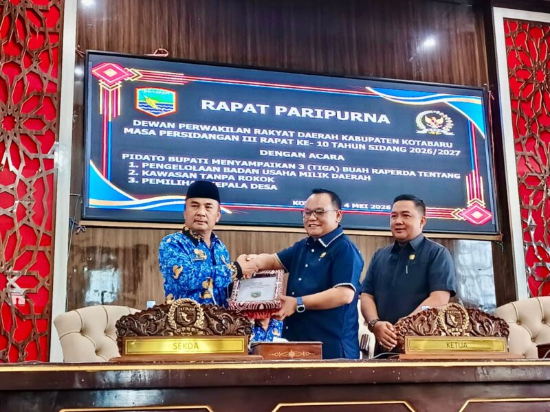 Paripurna DPRD Kotabaru Bahas Tiga Raperda Strategis untuk Pembangunan Daerah